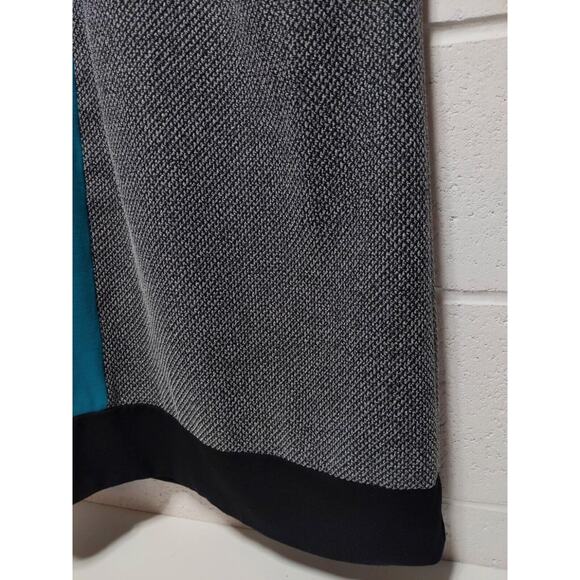 White House Black Market Black and Teal Dress - Picture 5 of 9